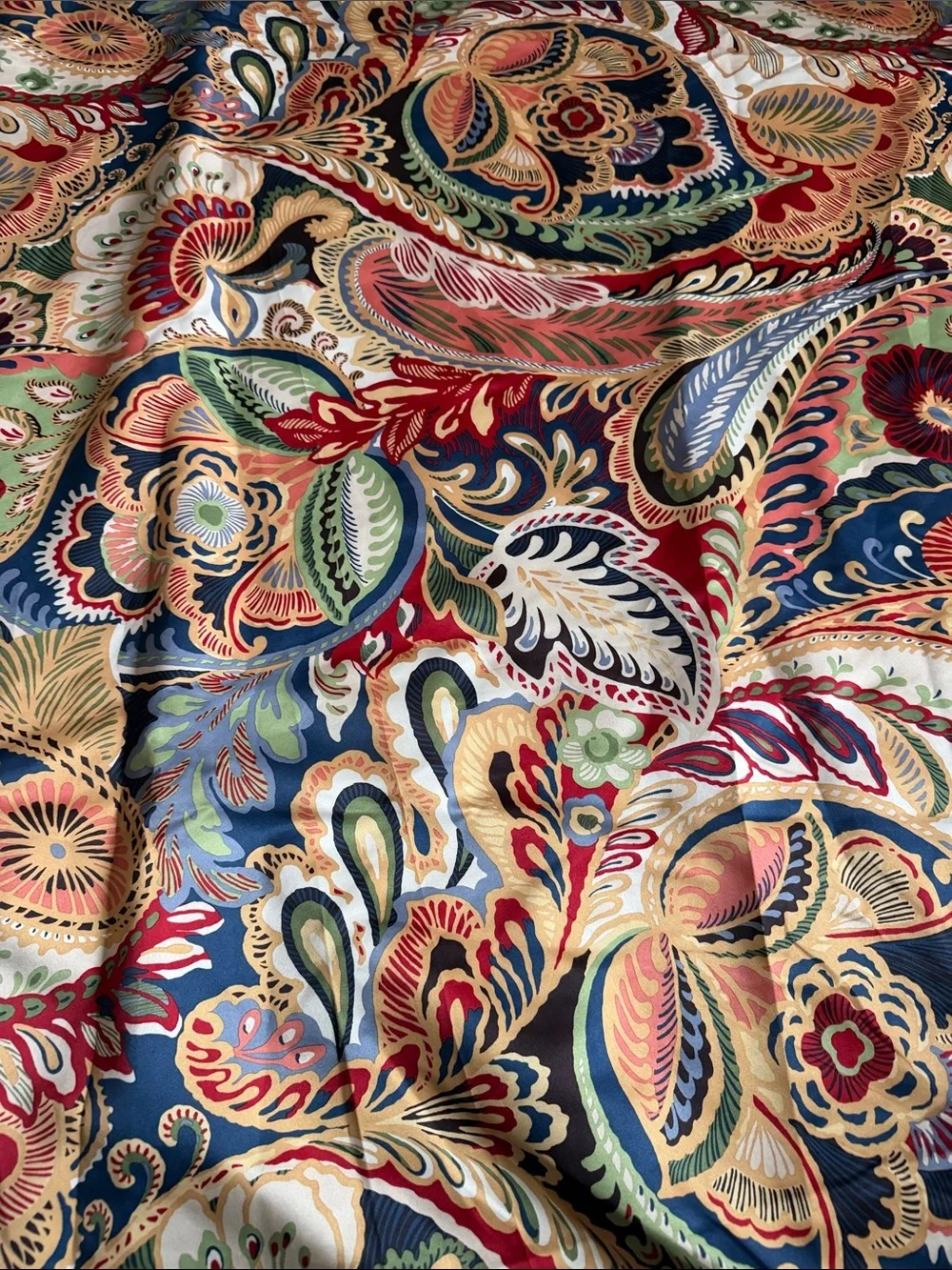 Pier 1 Multicolor Paisley Drapery Panel Size 85x54